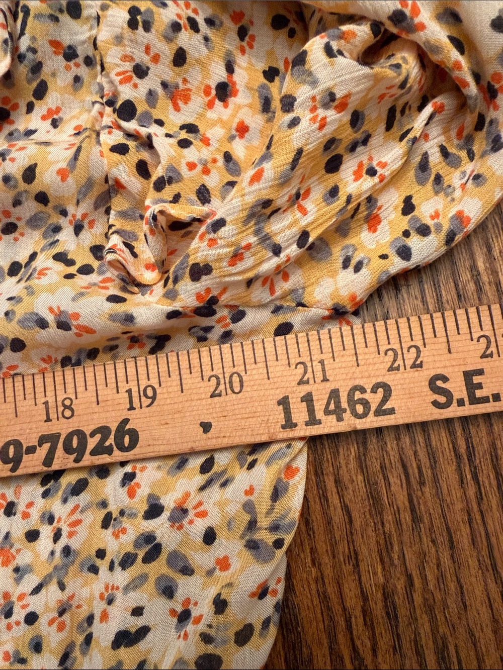 Democracy Romantic Floral Blouse Ruffle Peplum Cottagecore Top M - Picture 10 of 12